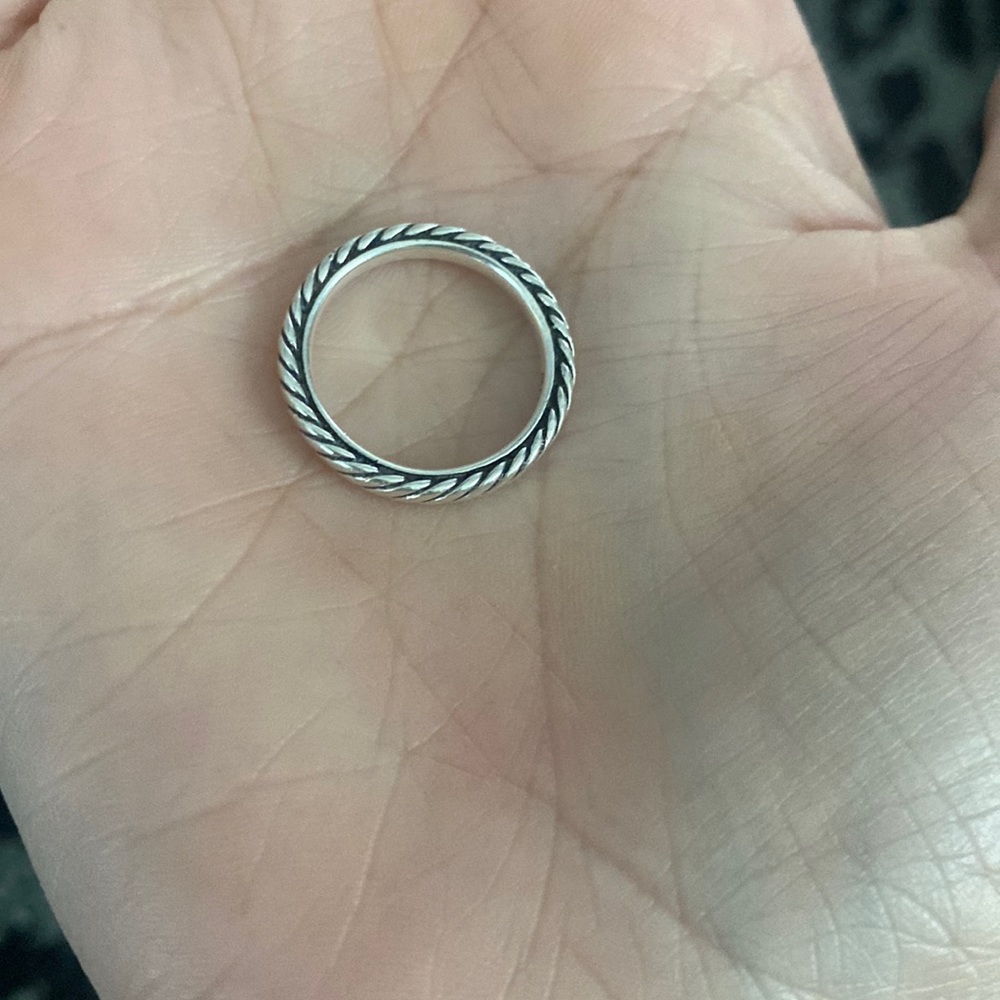 David Yurman Cable Collectibles Stack Ring, size 5.